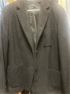 Talbots Black Speckled Blazer